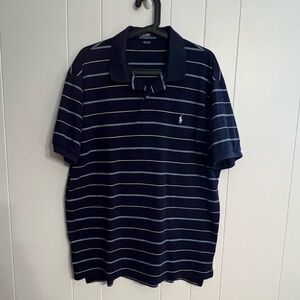Polo Ralph Lauren Polo, navy blue and‎ white size L